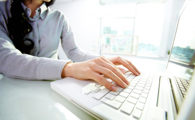 Typing at office